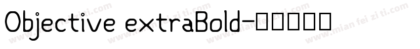 Objective extraBold字体转换